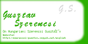 gusztav szerencsi business card